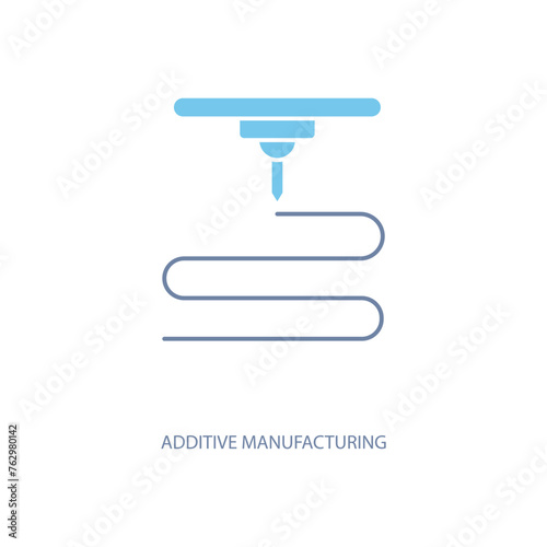 additive manufacturing concept line icon. Simple element illustration.additive manufacturing concept outline symbol design.