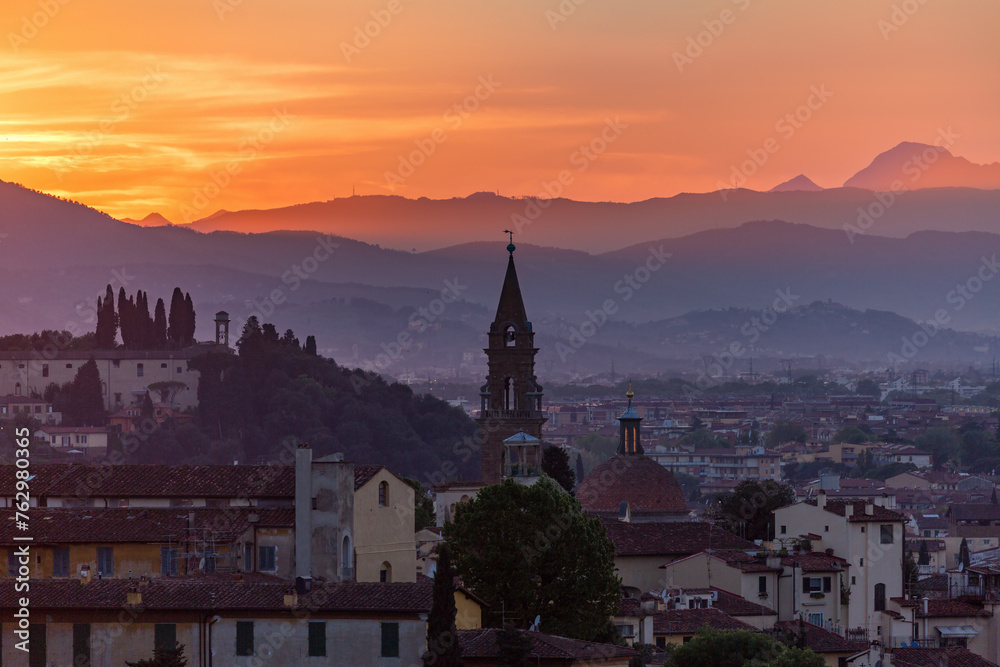 Cityscape view at a Florence at sunset