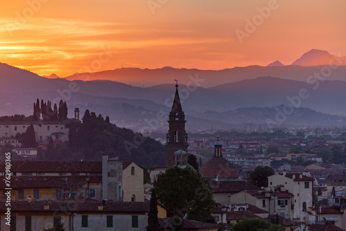 Cityscape view at a Florence at sunset