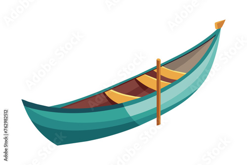  Canoe boat vehicle water transport vector illustration. © Graphic toons