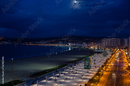 Night view to the city of Tanger