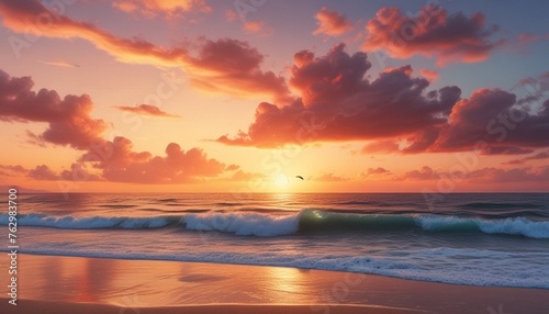 Serenity at Sunset: Tranquil Beach Vibes