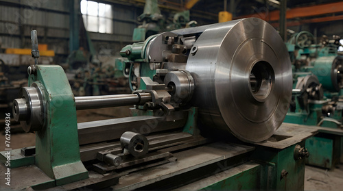 In metallurgical production, a lathe or cutting machine. generative.ai