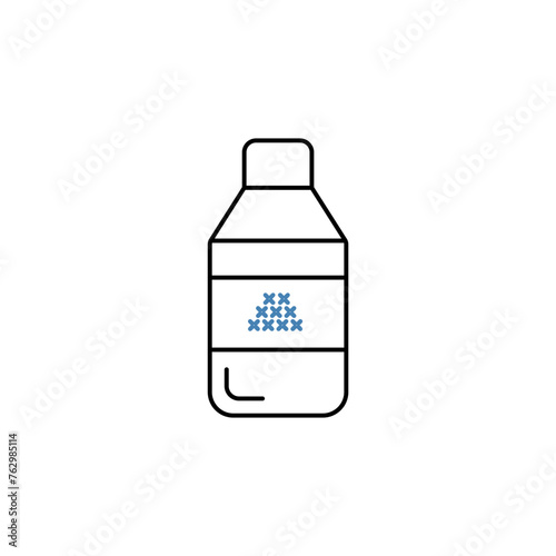 powdered plastic concept line icon. Simple element illustration. powdered plastic concept outline symbol design.