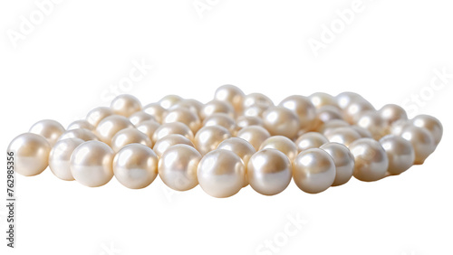White Isolated Pearl Necklace - Luxury Jewelry Gift
