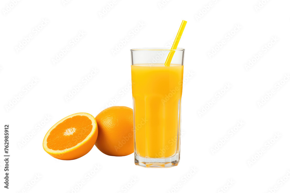 Fresh Orange Juice and Slice on Table. On a White or Clear Surface PNG Transparent Background.. Fresh Orange Juice and Slice on Table. On a White or Clear Surface PNG Transparent Background..
