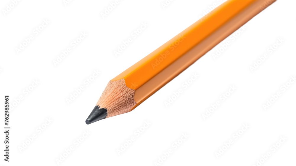 Pencil With Black Tip on White Background. On a White or Clear Surface PNG Transparent Background.. Pencil With Black Tip on White Background. On a White or Clear Surface PNG Transparent Background..