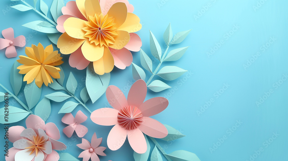 Obraz premium abstract floral background decorated with flowers 
