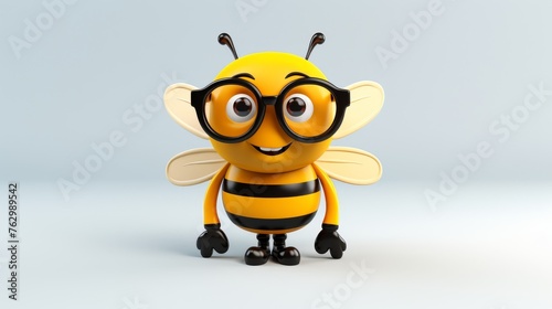 Small Yellow Bee Wearing Glasses