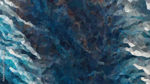 Vector Low poly abstract blue water, ocean background, trendy, geometric, business luxury polygonal wallpaper