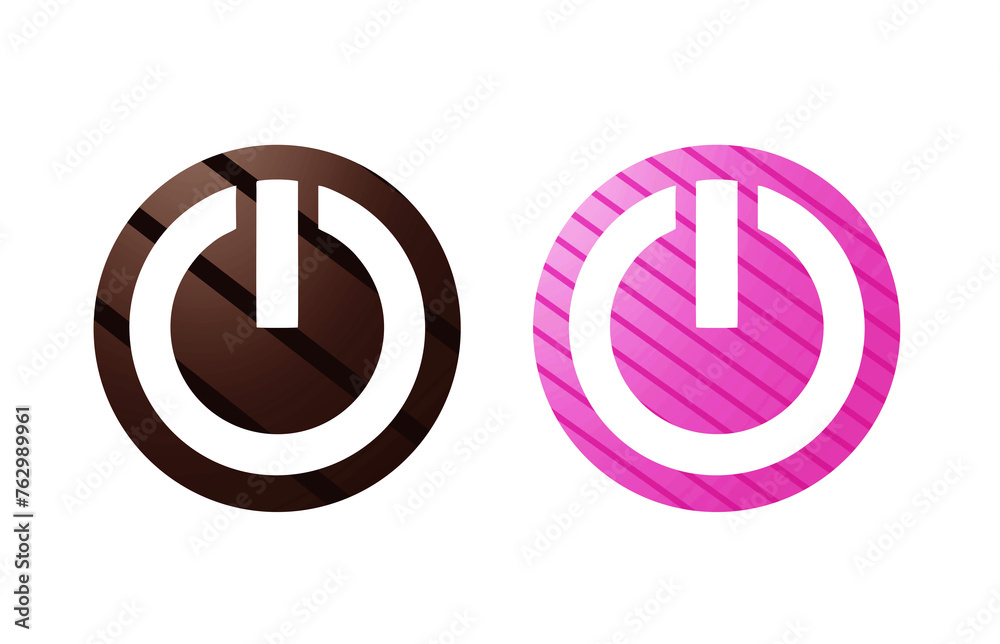 power icon symbol brown and pink with texture power icon symbol brown and pink with texture