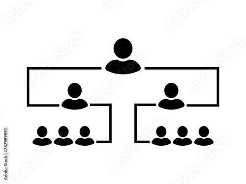 organization icon on white background
