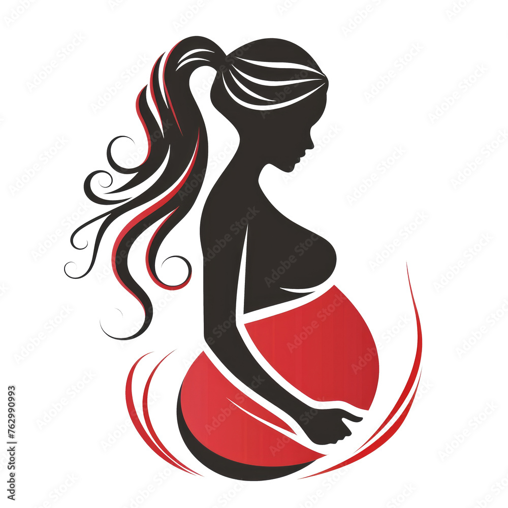 Happy pregnant woman holds her belly, future mom Happy pregnant woman holds her belly, future mom