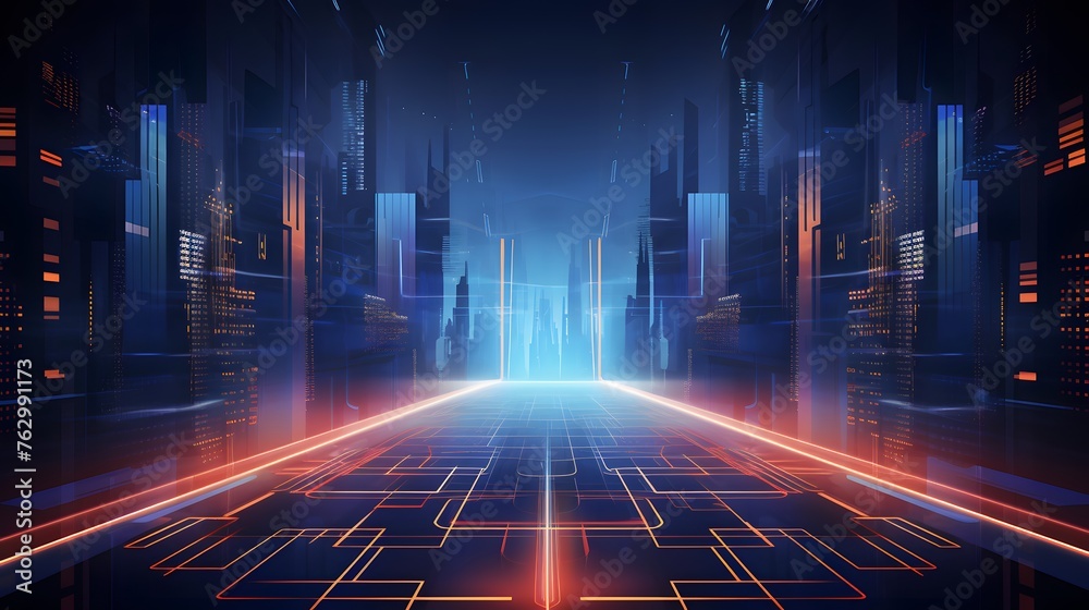 
Vector Abstract futuristic technology background concept, Illustration high digital