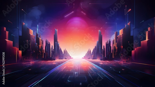  Vector Abstract futuristic technology background concept  Illustration high digital