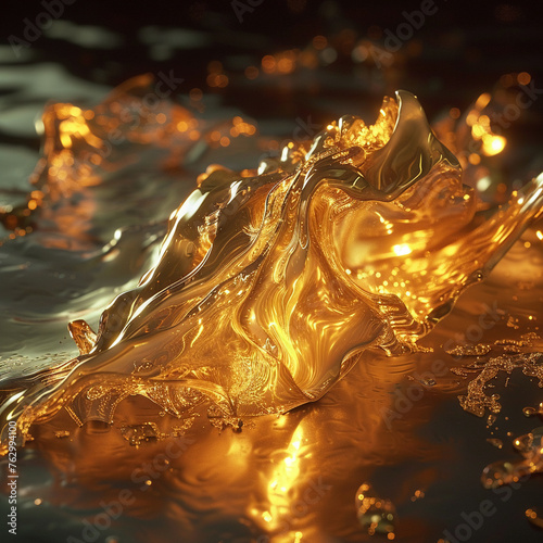 Representing the luminous qualities of melted gold in visuals