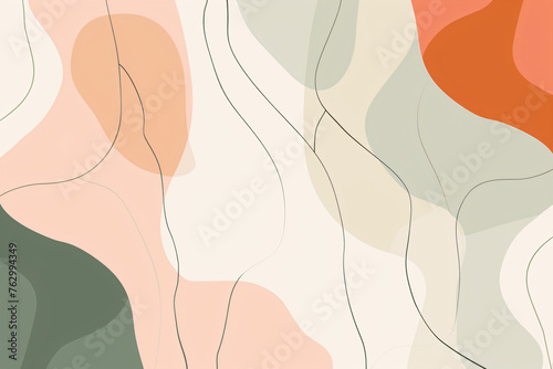 Abstract colorful wavy pattern design with modern artistic elements. Illustration with fluid shapes for wallpaper  background  or textile.