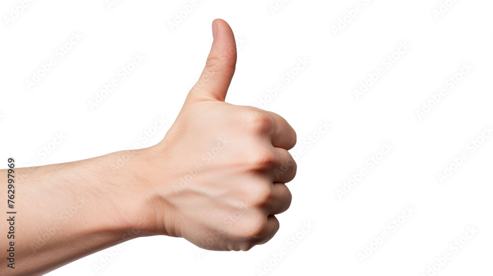 male hand showing index finger to the side, isolated on white background male hand showing index finger to the side, isolated on white background