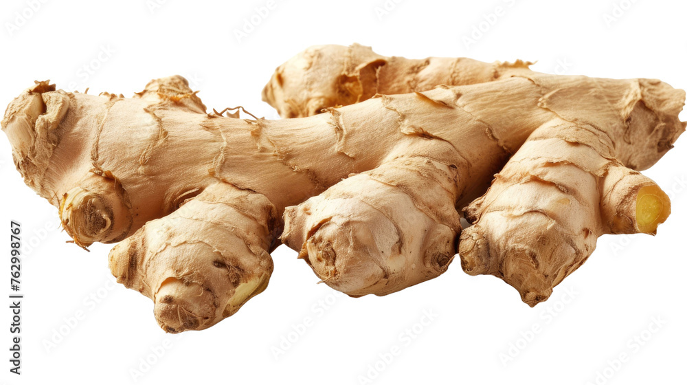 one ginger root isolated on a white background one ginger root isolated on a white background