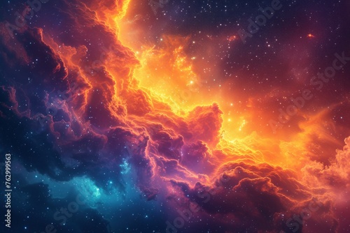 Majestic Cosmic View of the Carina Nebulas Stunning Star-Forming Region
