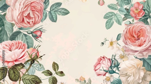 Floral vintage labels