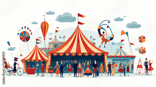 A fantastical circus populated by performers with ex