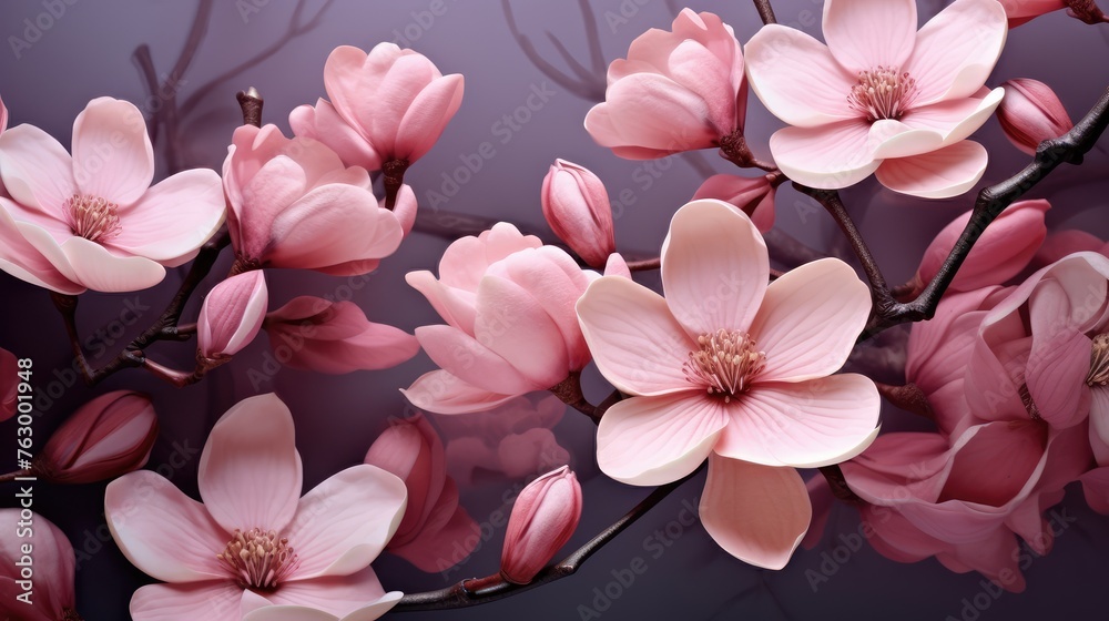 pink magnolia flowers