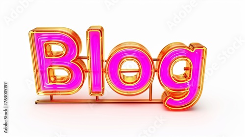 The word Blog created in Neon Lettering.