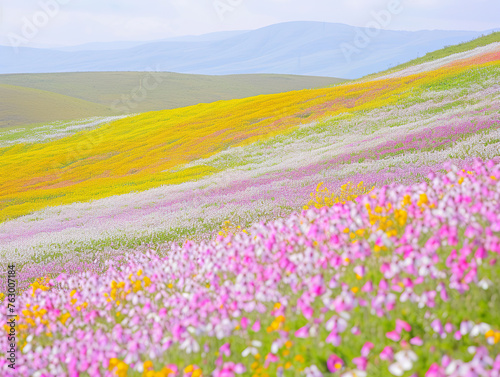pastel fields of oxalis photo