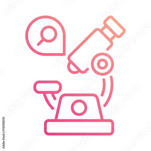 Microscope icon editable stock vector illustration