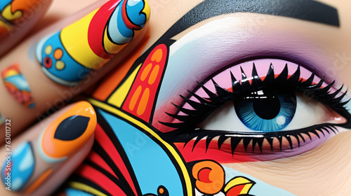 An upclose view revealing the artistry of nail design photo