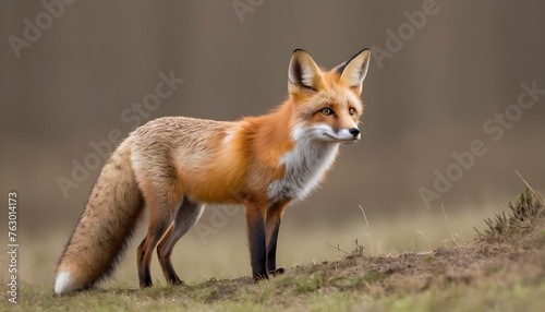 A Fox With Its Ears Perked Up Listening For Prey Upscaled 2
