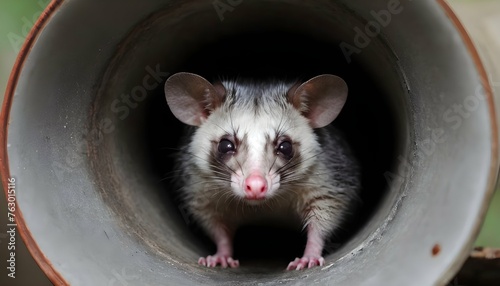 A Possum In A Pipe Upscaled