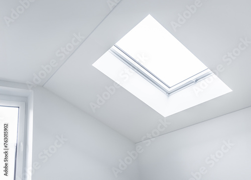 Loft refurbishment - empty room with skylight ready for renovation