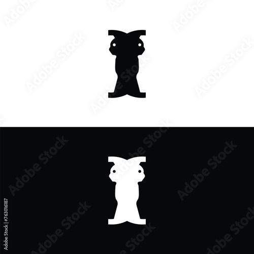 Cat silhouette logo design vector illustration . Stylish cat animal logo design