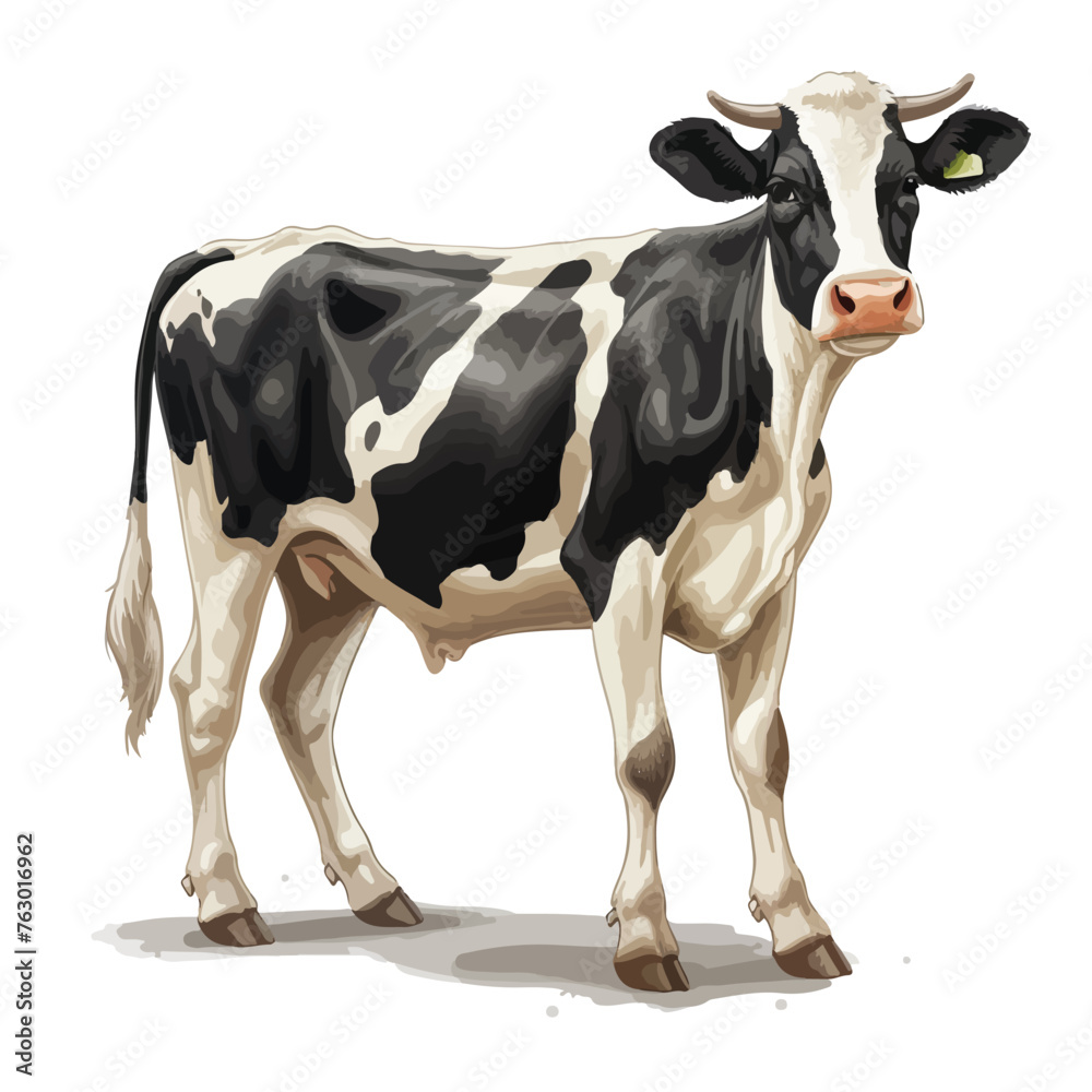 Holstein Cow Clipart clipart isolated on white background