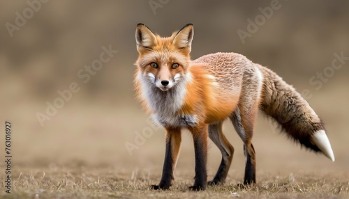 A Fox With Its Tail Held Straight Out Behind It Upscaled 2 © Tahsin