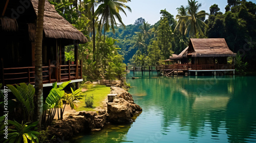 Beautiful view in jungle resort Koh Kood Thailand ..