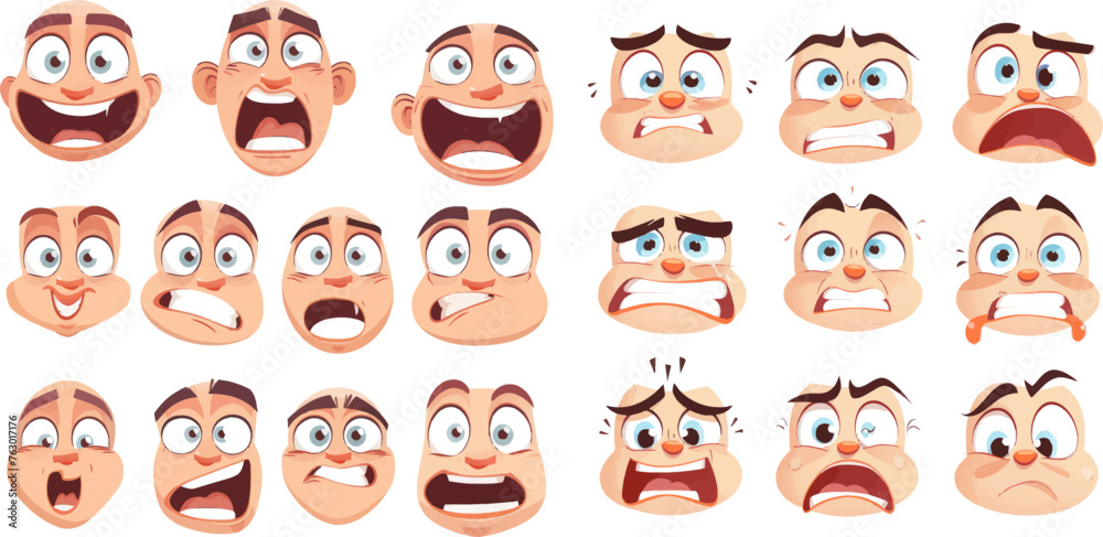 Different moods vector set. Illustration eye sad emotion, expression cry and smile Different moods vector set. Illustration eye sad emotion, expression cry and smile