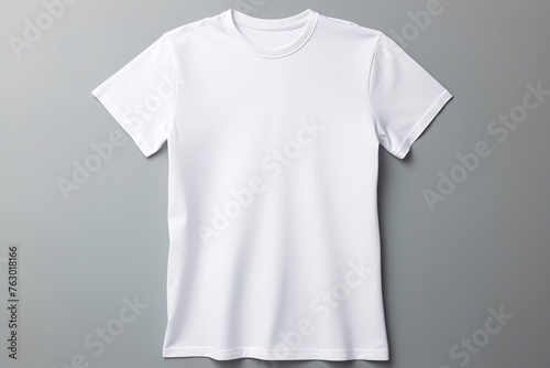 a white shirt on a gray background