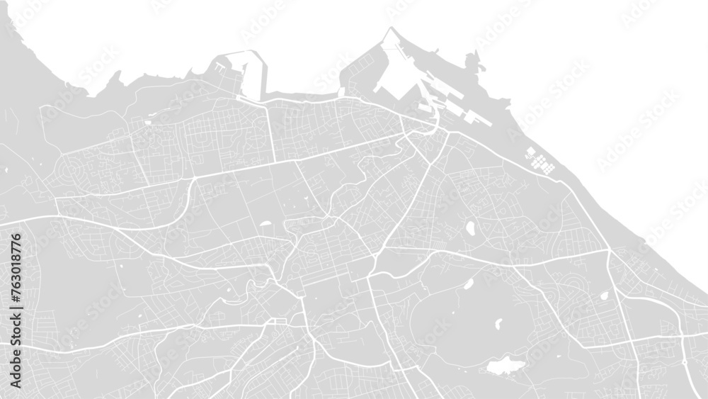 Edinburgh map, Scotland. Grayscale city map, vector streetmap. Stock ...