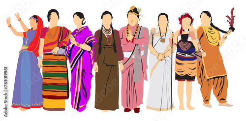 Indian traditional dress women © bhupen