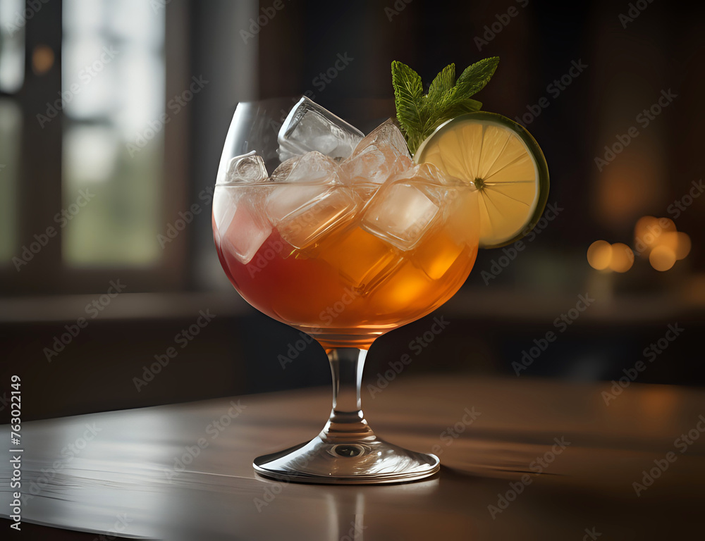 Cocktail mit Limette und Eis Cocktail mit Limette und Eis