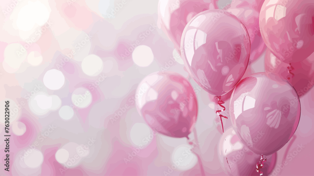 pink balloons with a pink background and a purple one that says quot ...