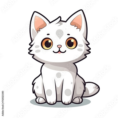 isolated cute cat cartoon character transparent background © Feri Anggriawan