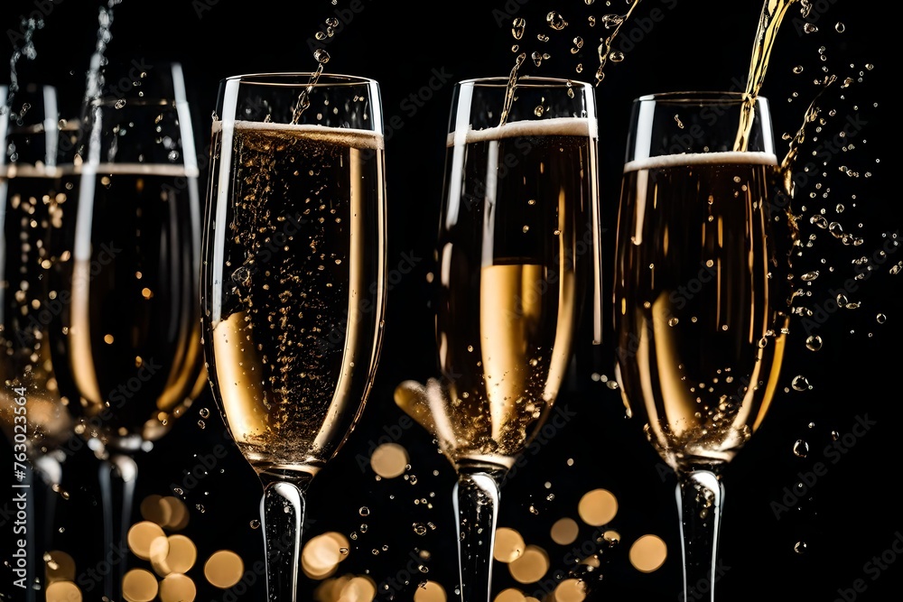 two glasses of champagne