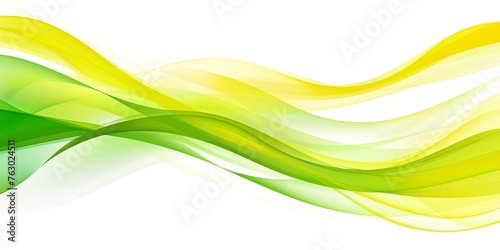 Abstract Green Yellow Wave Vector Background Mixed with White Light Color. Dynamic and Lively Vector Design Concept.