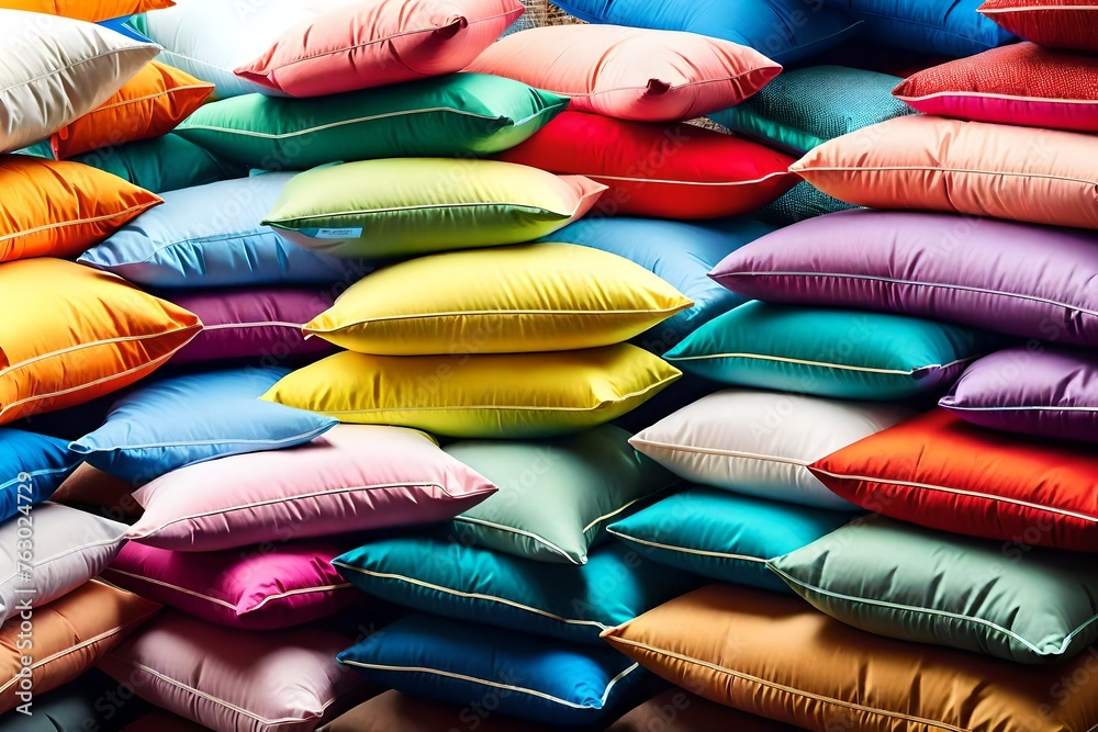colorful cushions and pillows