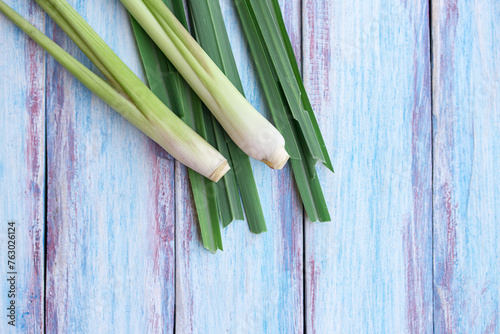 Close up fresh organic lemongrass