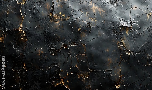 Industrial Grit, Black Scratched Metal Texture for Rugged Surfaces photo